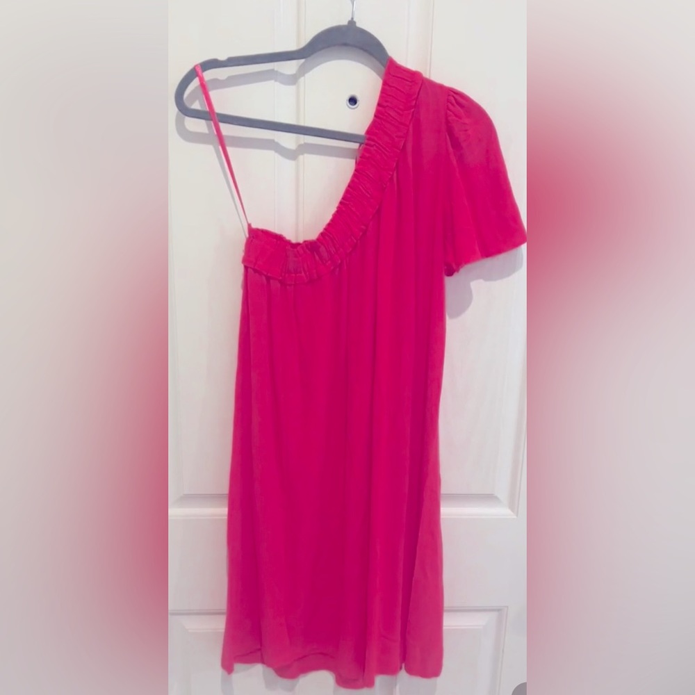 Monteau pink one shoulder beautiful dress Size: S
